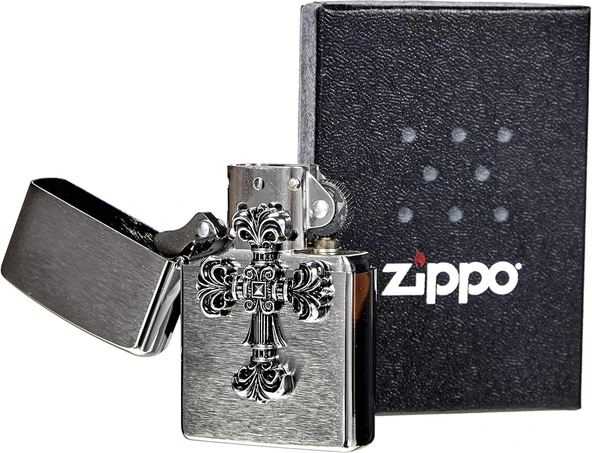 Zippo Kreuz Dizayn Çakmak - Resim 4