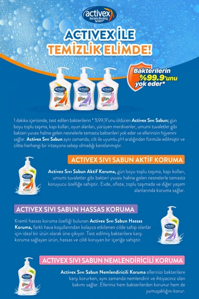 Activex Sıvı Sabun Aktif 2 x 1,5lt - Resim 3