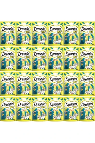 Dreamies Mix Somon Balıklı Ve Peynirli Kedi Ödülü 60 gr x 24 Adet ürün görseli 1