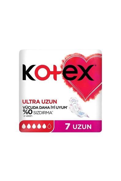 Kotex Ultra Dry Soft Ultra Kanatlı Uzun 7 Adet ürün görseli 1
