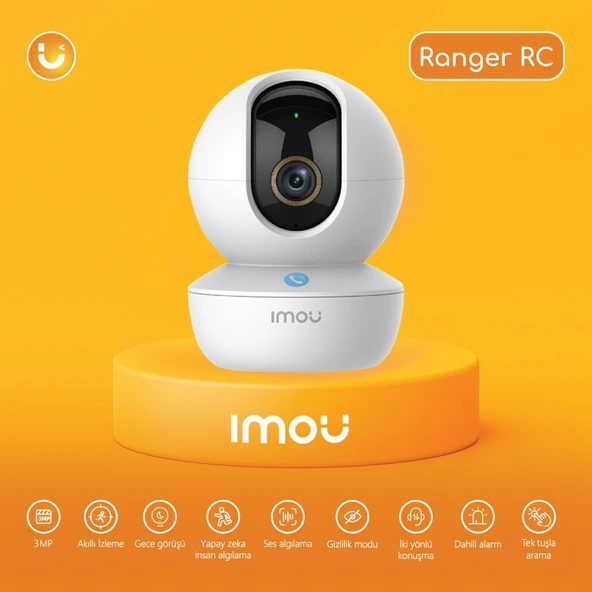 Imou Ipc-gk2cp-3c0wr 3 Mp İç Ortam Pt Kamera Ranger Rc ürün görseli 1