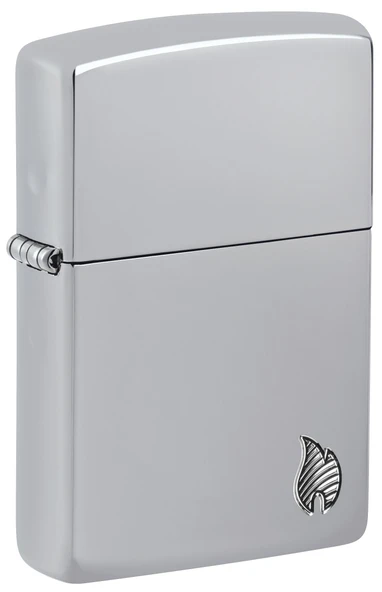 Zippo Armor® Flame Dizayn Çakmak - High Polish Chrome ürün görseli 1