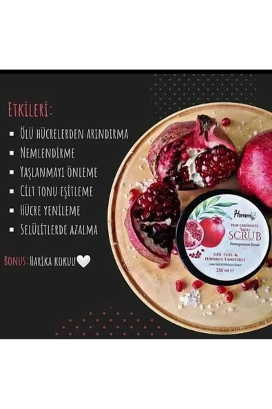 Homm Life Homm Bitkisel Nar Çekirdeği Yağlı Scrup - Resim 4