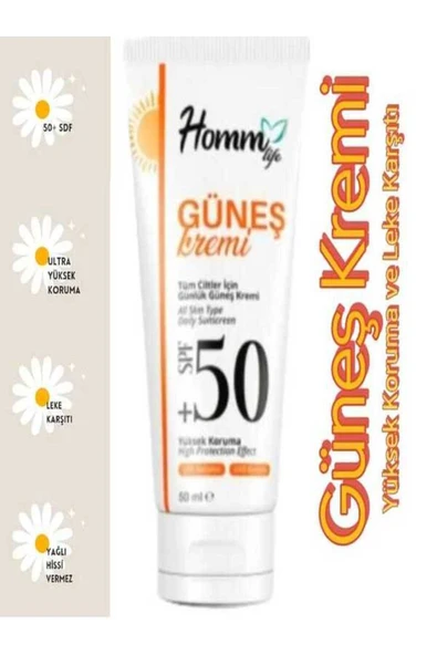 Homm Life HommBitkisel HOMM LIFE GÜNEŞ KREMİ 50 SPF 50 ML ürün görseli 1