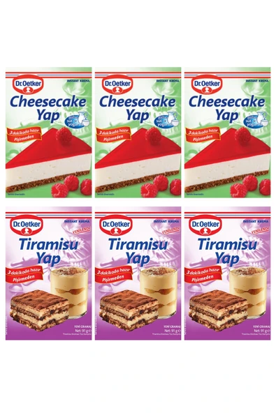 Dr. Oetker 3 Adet Cheesecake Yap 222 Gr+ 3 Adet Tiramisu Yap 91 Gr ürün görseli 1