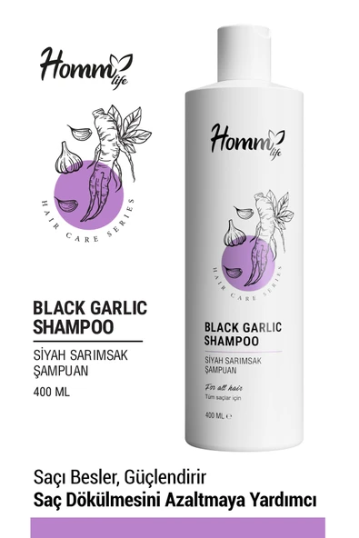 Homm Life Siyah Sarımsak Özlü Şampuan 400 ml ürün görseli 1