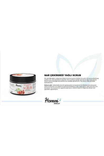 Homm Life Homm Bitkisel Nar Çekirdeği Yağlı Scrup - Resim 2