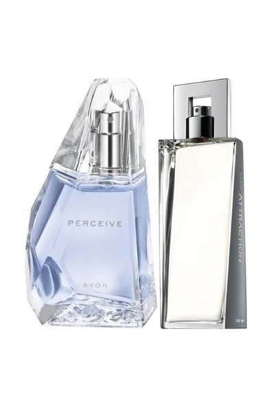 AVON Perceive 50 Ml Kadın Edp+ Attraction 75 Ml Erkek Edt ürün görseli 1
