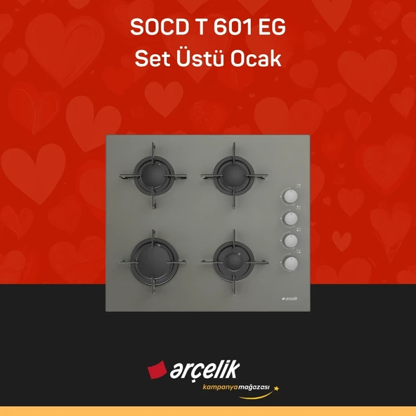 ARÇELİK SOCD T 601 EG Set Üstü Ocak ürün görseli 1