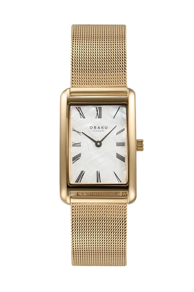 Obaku Denmark V311LXGWMG Quartz Hasır Kordon Altın Rengi 24 mm Kadın Kol Saati ürün görseli 1