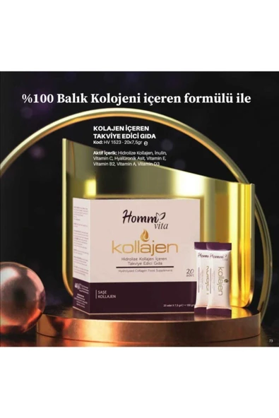 Homm Bitkisel Homm Vita Cilt Gençleştirici Bağışıklık Arttırıcı Kolajen Içecek 20 Adet ürün görseli 1