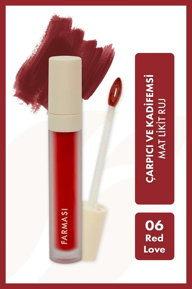 Farmasi Kırmızı Love Mat Likit Ruj 4 ml ürün görseli 1