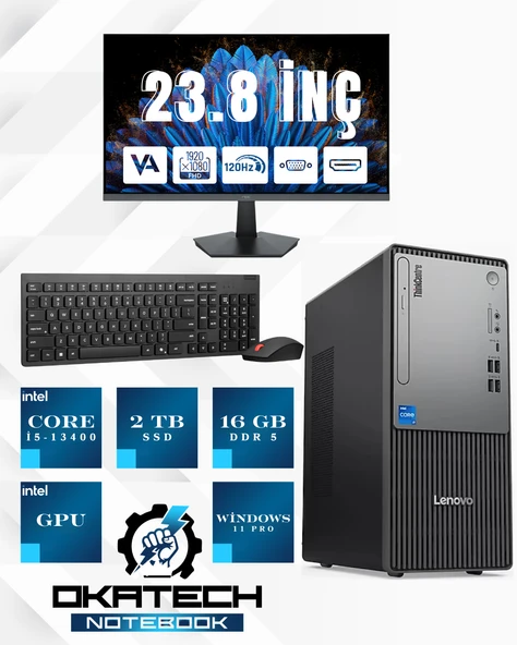 THİNKCENTRE NEO 50T G5 12UB000BTR CORE I5 13400-16 GB DDR5 RAM -2 TB NVM SSD WİNDOWS 11 PRO+ 23,8'' MONİTÖR HEDİYELİ 12UB000BTR215-23802 ürün görseli 1