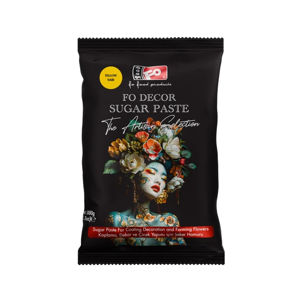Sarı Fodekor Kaplama, Dekor ve Çiçek Yapımı için Şeker Hamuru 1 kg ürün görseli 1