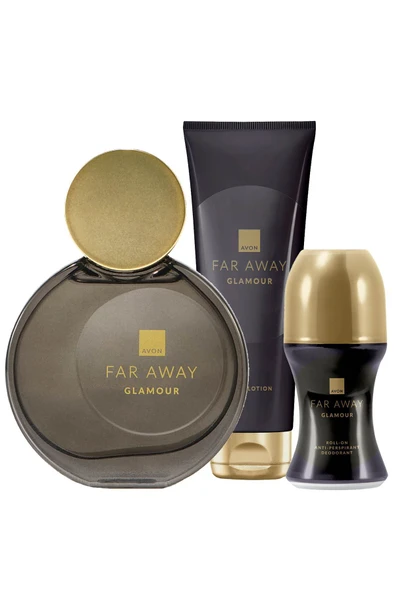 AVON Far Away Glamour Parfüm Vücut Losyonu Rollon Paketi ürün görseli 1