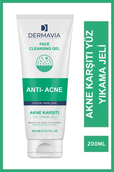 Dermavia Akne karşıtı Salisilik Asitli Parfümsüz Cilt Temizleyici Yüz Yıkama Jeli 200 ml ürün görseli 1