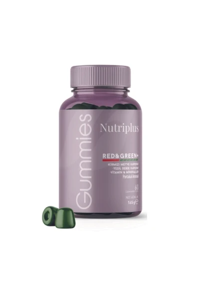 Farmasi Nutriplus Red & Green Mix Gummy 60 Adet ürün görseli 1
