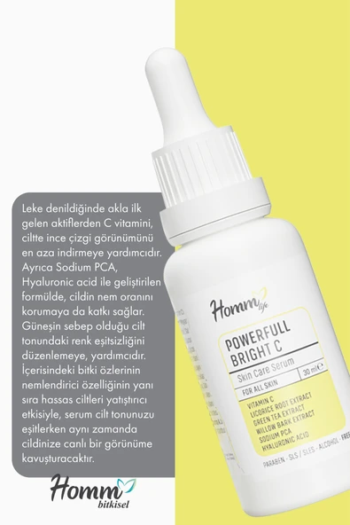 Homm Life POWERFULL BRIGHT C SERUM - 30 ML - Resim 2