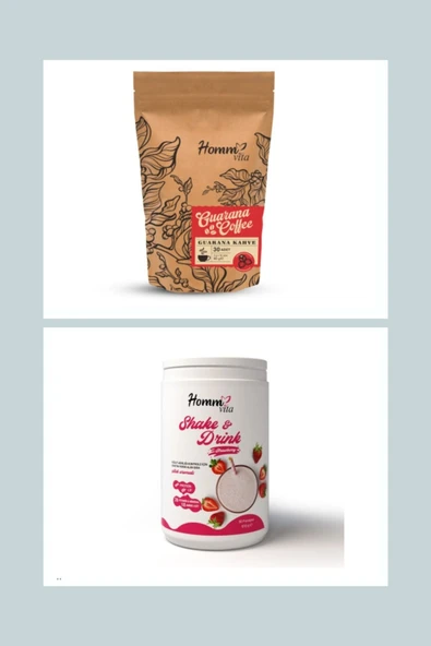 HOMM VİTA Homm Vita guarana granül kahve ve Homm Vita Shake & Drınk diyet yerine geçen gıda ikisi bir arada ürün görseli 1