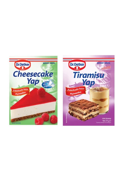 Dr. Oetker Cheesecake Yap 222 Gr+ Tiramisu Yap 91 Gr ürün görseli 1
