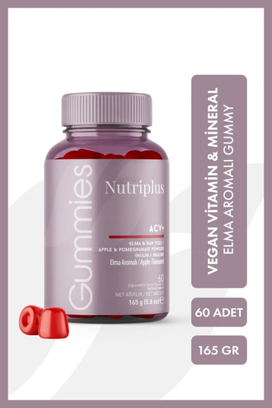 Farmasi Nutriplus Vegan Vitamin&mineral Gummy Elma Aromalı 60 Adet ürün görseli 1