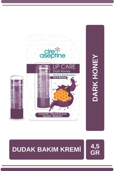 Cire Aseptin Dark Honey Renkli Dudak Bakım Kremi 4,5 gr ürün görseli 1