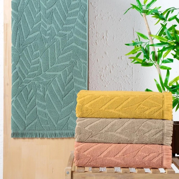 Schafer Home Modern 70x140 Jakarlı Havlu 1 Parça-Yeşil ürün görseli 1