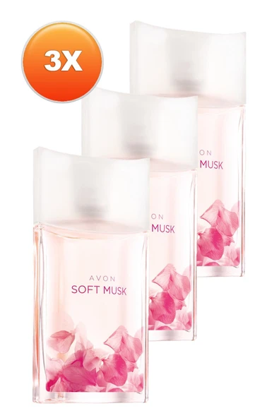 AVON Soft Musk Kadın Parfüm Edt 50 Ml. 3lü Set ürün görseli 1