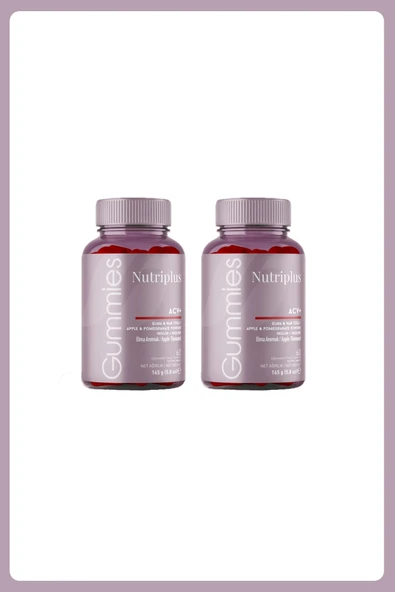 Farmasi Nutriplus Vegan Vitamin&mineral Gummy Elma Aromalı 60 PCS - 2 Adet ürün görseli 1