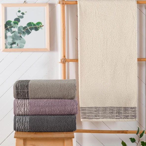 Schafer Home Line 50x90 Armürlü Havlu 1 Parça-Krem ürün görseli 1