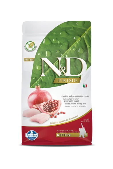 N&D Tahılsız Kitten Tavuk Nar Kedi Maması 1,5 Kg ürün görseli 1