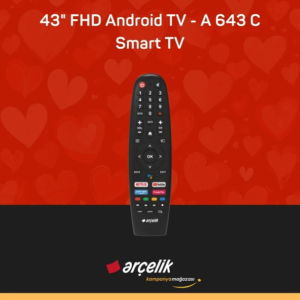 ARÇELİK 43" FHD Android TV - A 643 C Smart TV - Resim 3