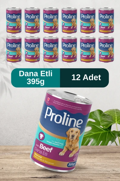Pro Line Dana Etli Pate İçinde Et Parçacıklı Köpek Konservesi 395g x 12 Adet ürün görseli 1