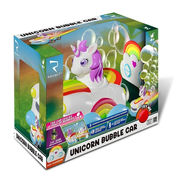 Baloncuk Çıkartan Uzaktan Kumandalı Unicorn Araba 3.7V.USB - S00090834 ürün görseli 1