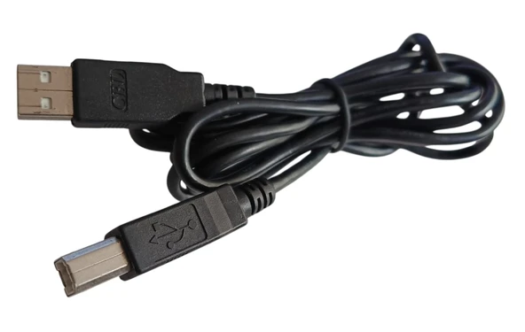 USB 2.0 Yazıcı Kablosu Type A'dan Type B'ye Yüksek Hızlı Data Kablosu 1.8 Metre (180 cm) Siyah m26 ürün görseli 1