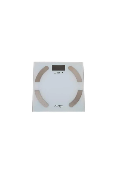 AWOX Elegance Tartı Cam Baskül Beyaz ürün görseli 1