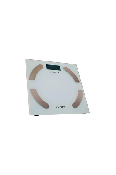 AWOX Elegance Tartı Cam Baskül Beyaz - Resim 3
