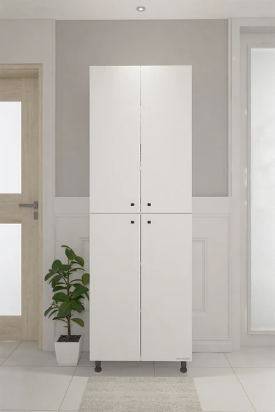 AWOX Cemre Çok Amaçlı Dolap 4 Kapaklı 6 Bölmeli Banyo Dolabı Mutfak Dolabı ürün görseli 1