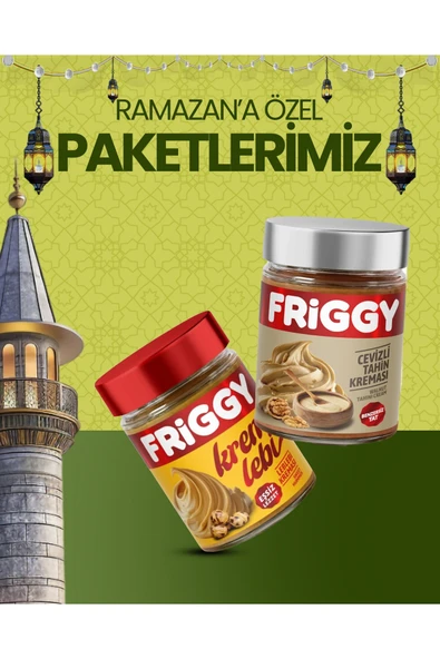 FRİGGY 2'li Set Leblebi Kreması 320 gr + Cevizli Tahin Kreması 320gr Özel Ramazan Paketi ürün görseli 1
