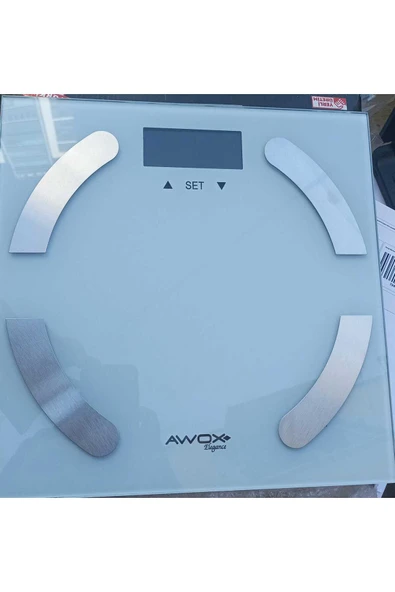 AWOX Awox Elegance Tartı Cam Baskül Beyaz ürün görseli 1