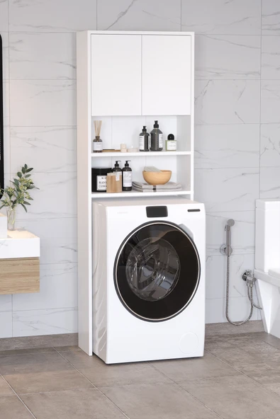 DizaynMotion Çamaşır Makinesi Üstü Düzenleyici 2 Kapaklı Plato ürün görseli 1