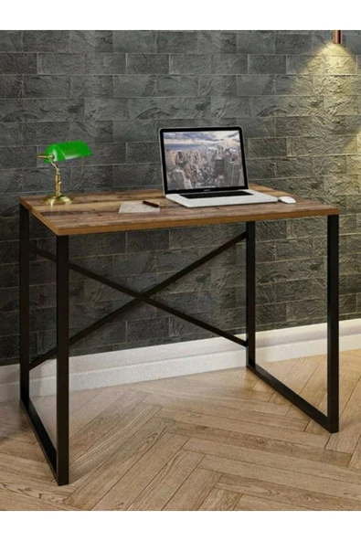 Viyalente Modern 60x90 Metal Çalışma Ofis Bilgisayar Laptop Masası Çalışma Masası Ceviz 47000 72 cm Kahvereng ürün görseli 1