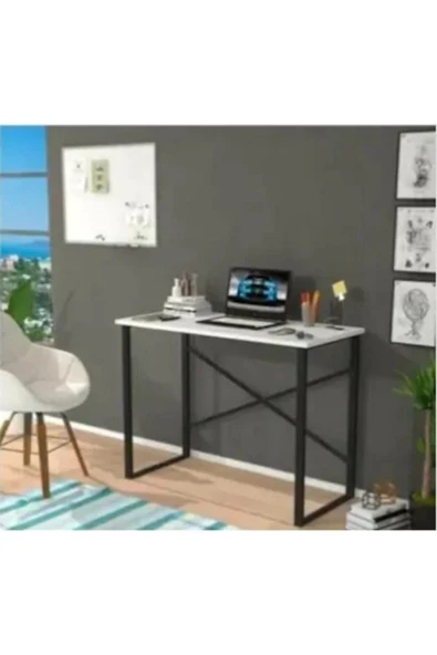 Mavera Home Metal Çalışma Masası Ofis Bilgisayar Laptop Masası 90 Cm Lik Ders Çalışma Masası ürün görseli 1