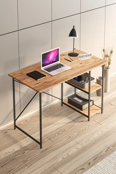 Mavera Home Çalışma Masası Ceviz Renk Bilgisayar Ve Laptop Masası Çalışma Ofis Masası ürün görseli 1