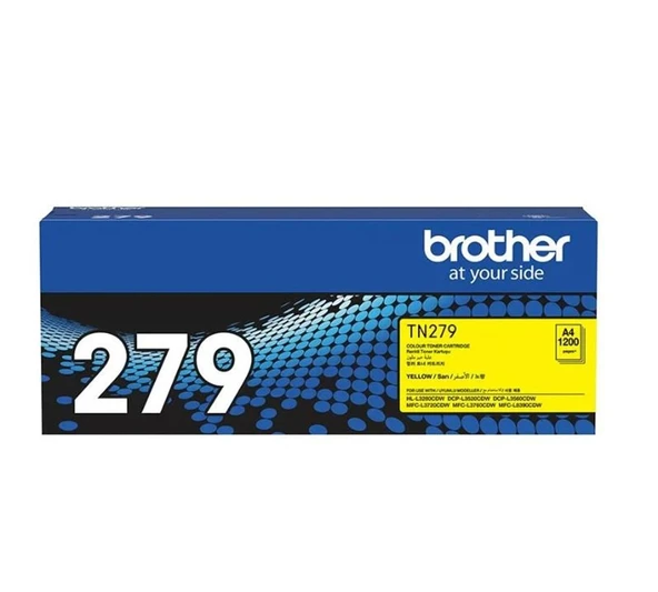 Brother TN-279Y Yellow Sarı Toner HL-L3280CDW  DCP-L3520-3560 MFC-L3720-3760-8390 1.200 Sayfa ürün görseli 1