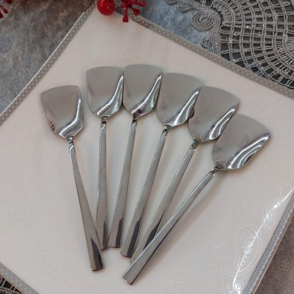 Seramikci Dondurma Kaşığı Platin 6 Lı ürün görseli 1