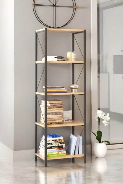 DizaynMotion 150cm Arşiv Dosya Doküman Rafı Ofis Dolabı Atlantik Çam ürün görseli 1