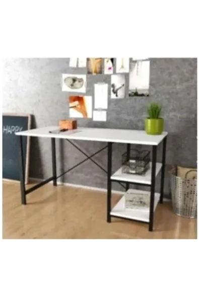 Mavera Home 120 cm Metal Çalışma Masası Ofis Bilgisayar Laptop Masası 120 Beyaz 73 cm 60 cm Metal ürün görseli 1