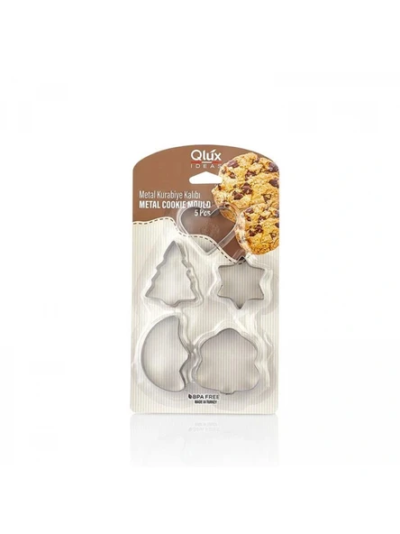 Qlux Metal Kurabiye Kalıbı 5'li Set ürün görseli 1