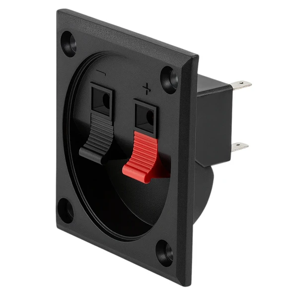 PowerMaster IC-249A İkili Kare Hoparlör Terminali Soketi Yaylı Tip 2'li 55x55mm ürün görseli 1
